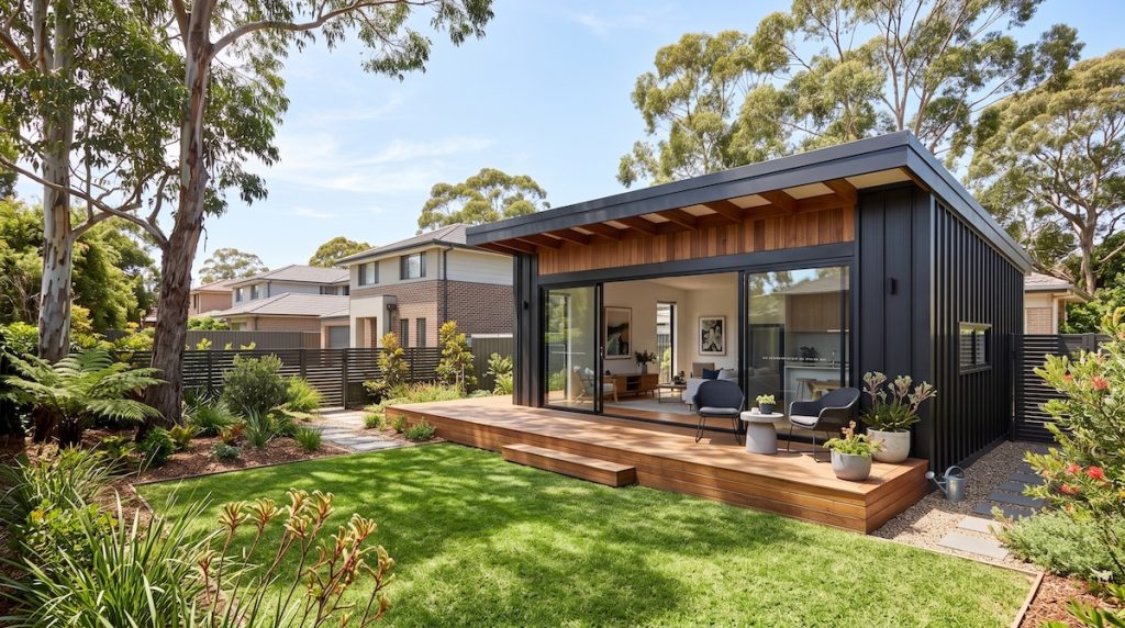 Granny flat investment property in an Australian backyard